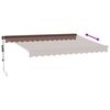 vidaXL Toldo retr&aacute;til autom&aacute;tico com luzes LED 350x250 cm castanho