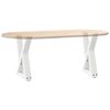vidaXL P&eacute;s para mesa de centro 2 pe&ccedil;as, branco, 38x(42-43,3) cm, a&ccedil;o