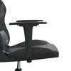 vidaXL Cadeira gaming couro artificial preto e cinzento