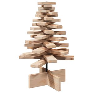 vidaXL &Aacute;rvore de Natal decorativa 60 cm madeira de pinho maci&ccedil;a