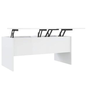 vidaXLMesa decentro102x50,5x46,5cm madeira processada branco brilhante