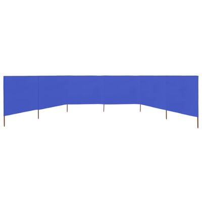 vidaXL Para-vento com 6 painéis em tecido 800x80 cm azul-ciano