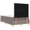 vidaXL Cama Box com colch&atilde;o Cinzento-acastanhado 120 x 190 cm tecido