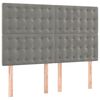 vidaXL Cama com molas/colch&atilde;o 140x200 cm veludo cinzento-claro