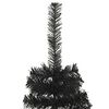 vidaXL &Aacute;rvore de Natal com 300 LEDs com suporte Preto 180 cm PVC