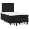 vidaXL Cama boxspring com colch&atilde;o 120x190 cm veludo preto