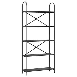 vidaXL Estante Carvalho Preto 80 x 30 x 183 cm Madeira processada