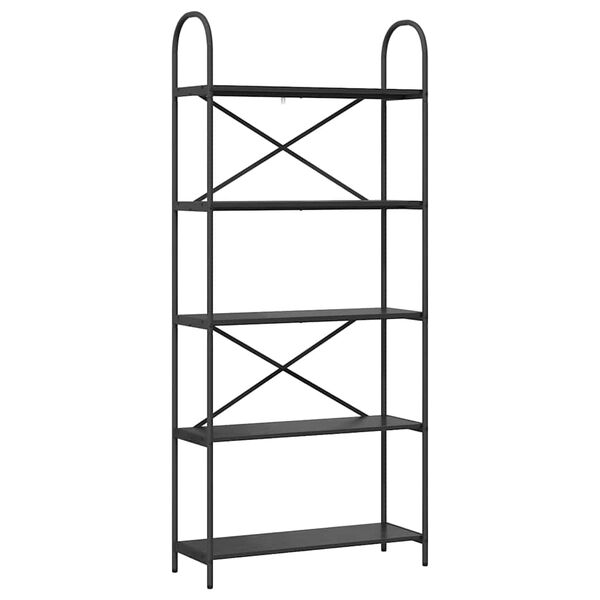 vidaXL Estante Carvalho Preto 80 x 30 x 183 cm Madeira processada