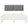 vidaXL Estrutura de Cama com Cabeceira Estofada Cinzento-claro