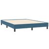 vidaXL Cama com molas/colch&atilde;o 140x210 cm veludo azul-escuro