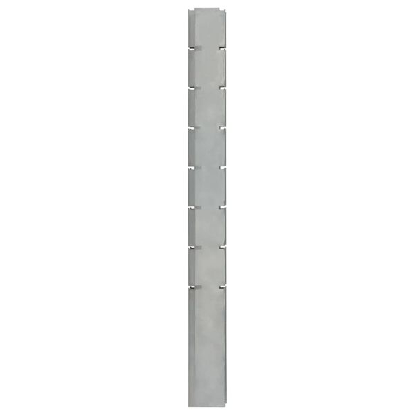 vidaXL Postes de veda&ccedil;&atilde;o jardim 10 pcs 200 cm a&ccedil;o galvanizado prateado