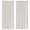 vidaXL Cortina de Voile 2 unid. Creme 175 x 140 cm Poli&eacute;ster