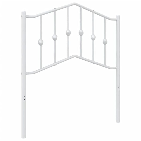 vidaXL Cabeceira de cama 80 cm metal branco