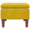 vidaXL Banco com pernas de madeira veludo amarelo