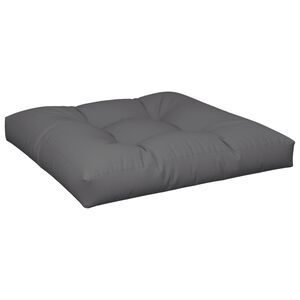 vidaXL Almofad&atilde;o para sof&aacute; de paletes 70x70x12 cm tecido antracite