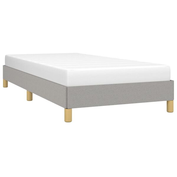 vidaXL Estrutura de cama sem colch&atilde;o 80x200 cm tecido cinzento-claro