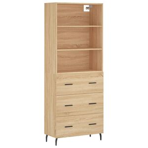 vidaXL Arm&aacute;rio alto 69,5x34x180 cm derivados de madeira cor sonoma