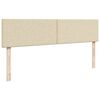vidaXL Estrutura de cama otomana com colch&otilde;es tecido creme 200x200cm