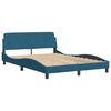 vidaXL Cama com colch&atilde;o Dover 140x190 cm veludo azul