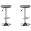 vidaXL Bancos de bar 2 pcs couro artificial cinzento