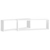 vidaXL Estantes parede c&uacute;bicas 2pcs deriv. madeira 80x15x26,5cm branco