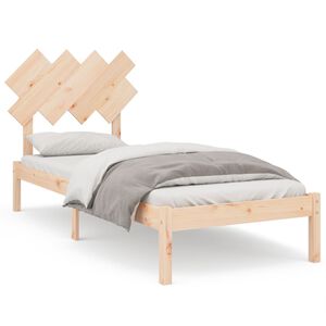 vidaXL Estrutura de cama 90x200 cm madeira maci&ccedil;a