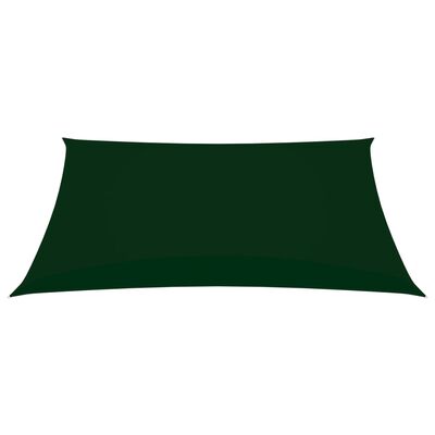 vidaXL Para-sol estilo vela tecido oxford retangular 5x6m verde-escuro