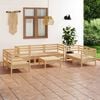 vidaXL 8 pcs conjunto lounge de jardim pinho maci&ccedil;o