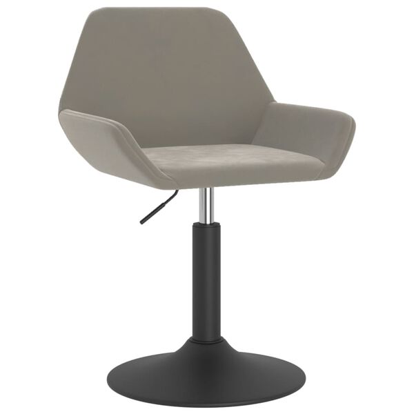 vidaXL Banco de bar veludo cinzento-claro