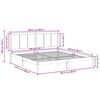 vidaXL Cama extra longa sem colch&atilde;o 200x220 cm madeira maci&ccedil;a