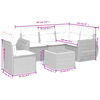 vidaXL 6 pcs conjunto sofás de jardim com almofadões vime cinzento