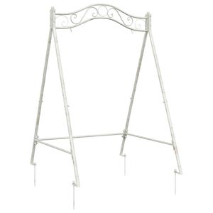 vidaXL Estrutura do Brinquedo Branco Antigo 113 x 121,5 x 168 cm A&ccedil;o