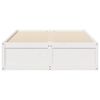 vidaXL Cama sem colch&atilde;o 135x190 cm madeira de pinho maci&ccedil;a branco