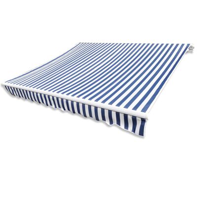 vidaXL Lona para toldo azul/branco 3 x 2,5 m (sem estrutura/caixa)
