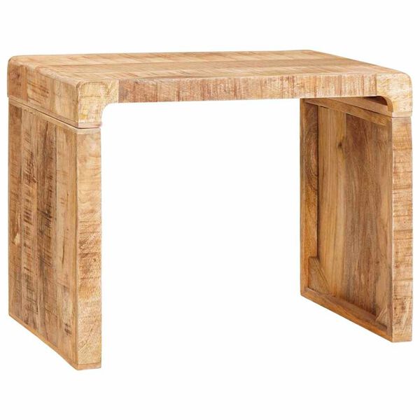 vidaXL Mesa de apoio Castanho 60 x 35 x 46 cm Madeira de manga maci&ccedil;a