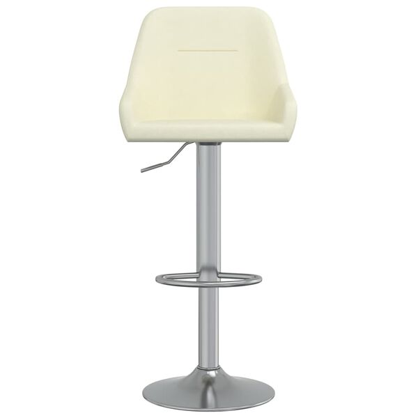 vidaXL Bancos de bar 2 pcs tecido cor creme