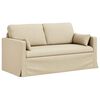 vidaXL Sof&aacute; 2 pcs Creme 158 x 78 x 80 cm tecido