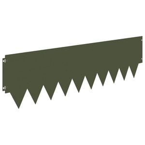 vidaXL Acabamento para Gramado 20 pcs 103 x 30 cm metal Verde-Azeitona