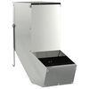 vidaXL Comedouro para Coelhos Prateado 12,5 x 26 x 28,5 cm 1 kg