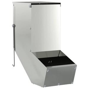 vidaXL Comedouro para Coelhos Prateado 12,5 x 26 x 28,5 cm 1 kg