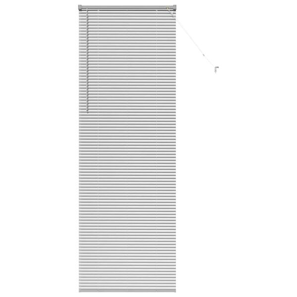 vidaXL Persianas venecianas com cortinas Prateado 220 x 70 cm Alum&iacute;nio