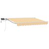 vidaXL Estrutura de Toldo Manual com LEDs Amarelo e Branco 3 x 2 m