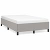 vidaXL Estrutura de cama sem colch&atilde;o cinza claro tecido