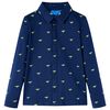 Camisa de crian&ccedil;a azul-marinho 116