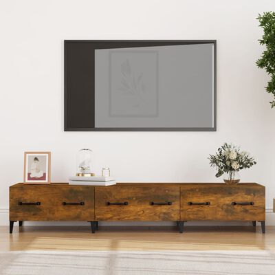 vidaXL Móvel de TV 150x34,5x30 cm derivados madeira carvalho fumado
