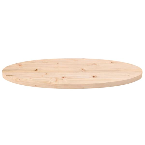 vidaXL Tampo de mesa 80x40x2,5 cm madeira maci&ccedil;a pinho oval