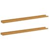 vidaXL Prateleira de Parede com prateleira 2 pcs Bege 100 x 9 x 3 cm