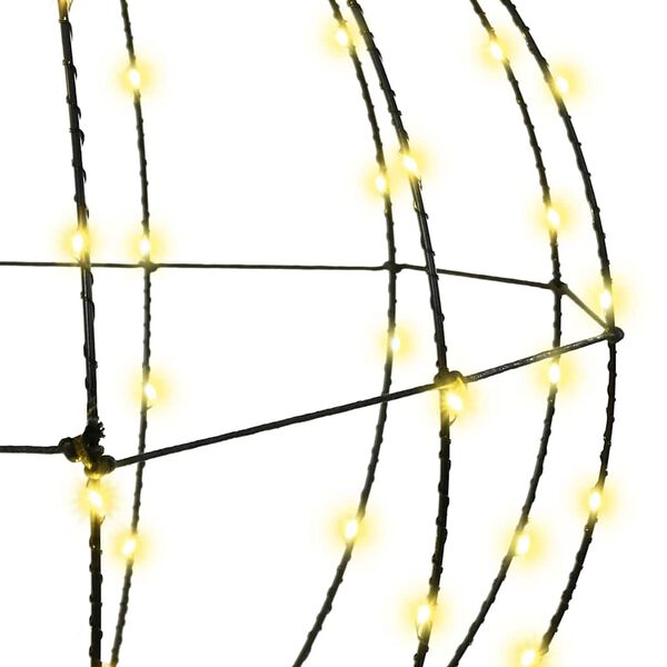 vidaXL Bola com 120 LEDs Branco quente 40 cm Metal