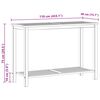 vidaXL Mesa consola para jardim 110x40x75 cm madeira de ac&aacute;cia maci&ccedil;a