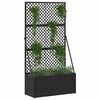 vidaXL Vaso de Jardim Preto 70 x 30 x 135 cm Metal